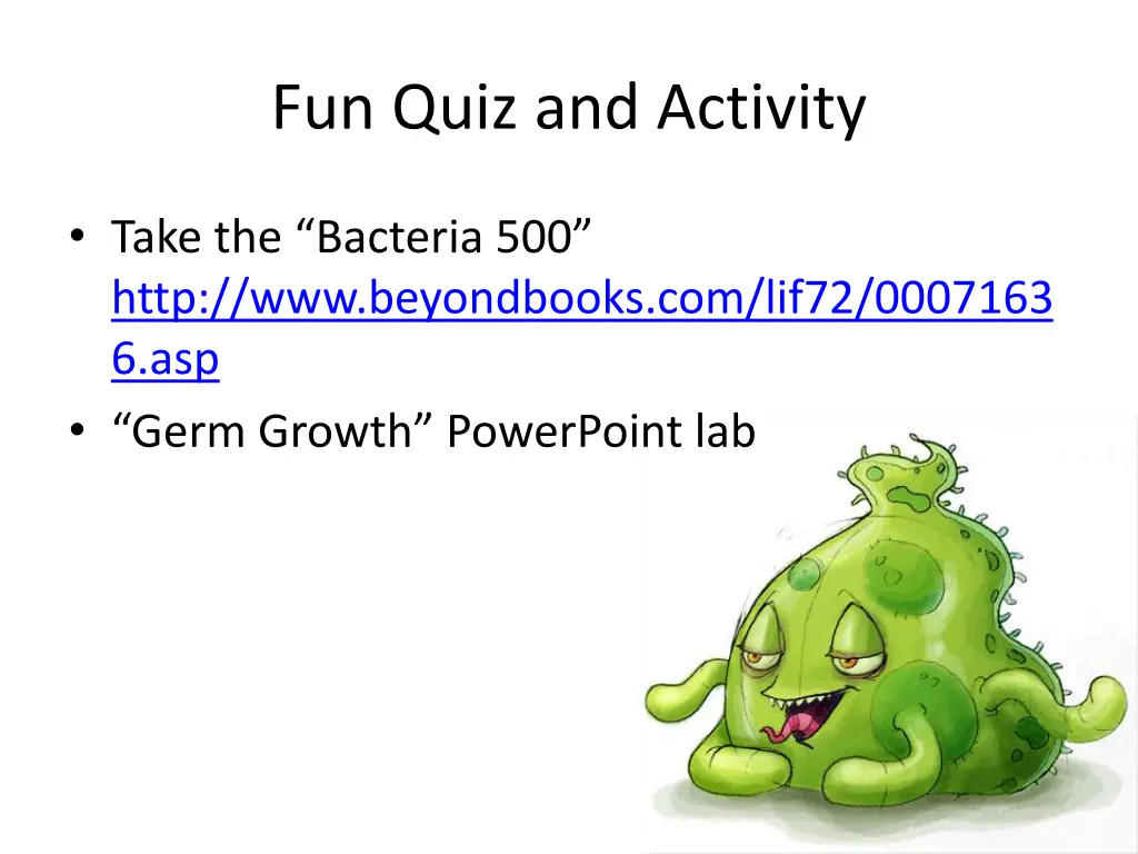 fun quiz and activity