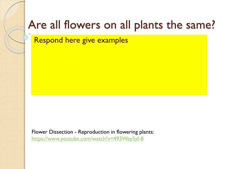 are all flowers on all plants the same respond