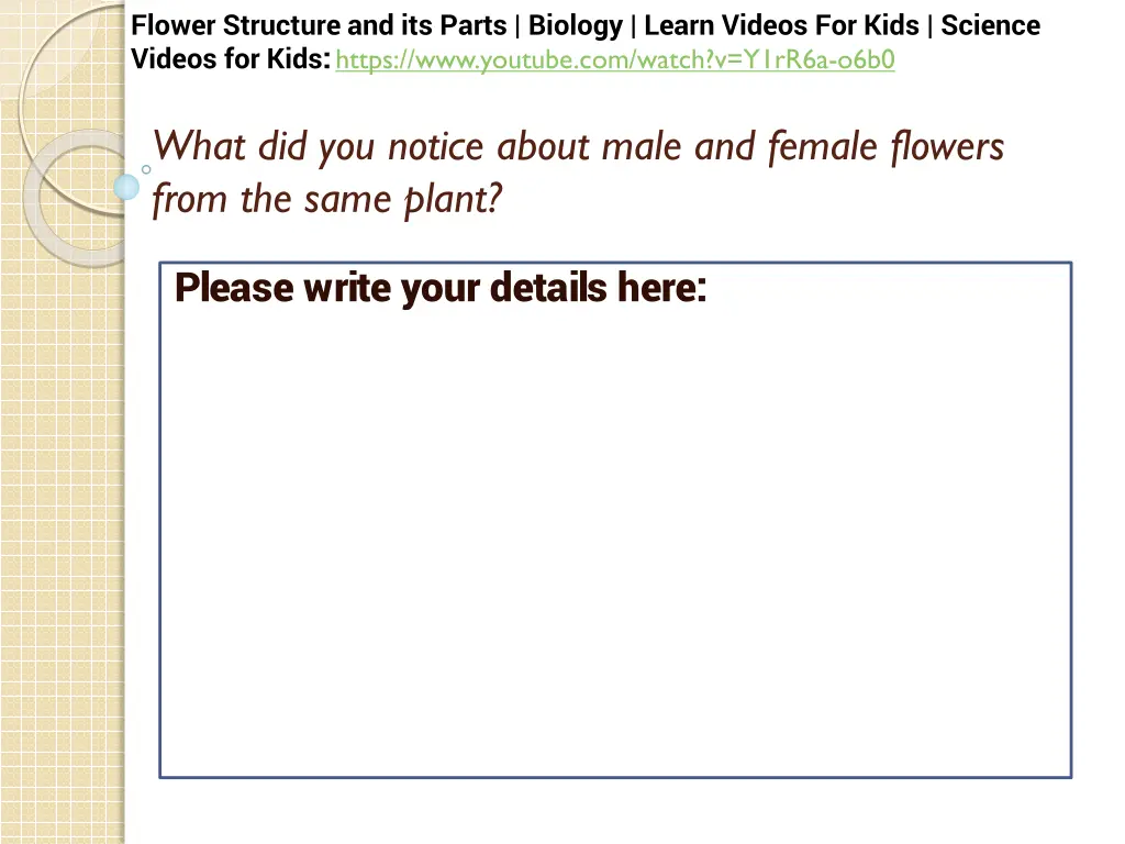 flower structure and its parts biology learn