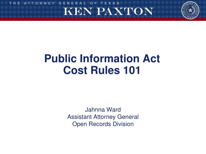 public information act cost rules 101