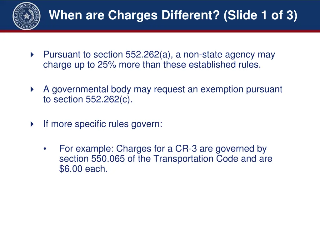 when are charges different slide 1 of 3