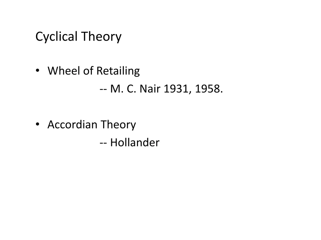 cyclical theory