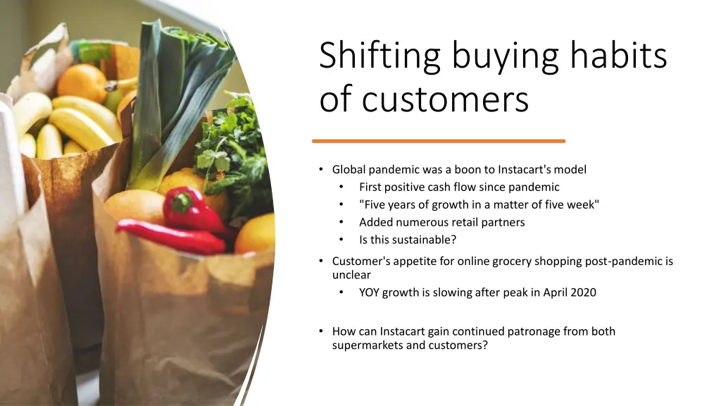 shifting buying habits of customers