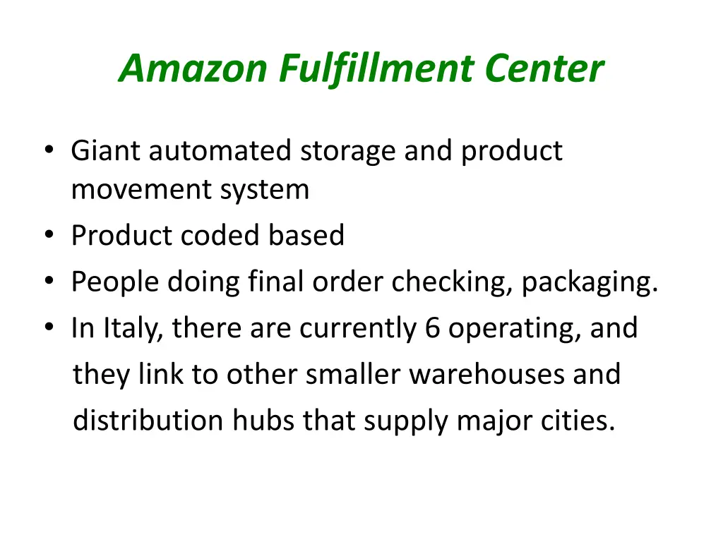 amazon fulfillment center