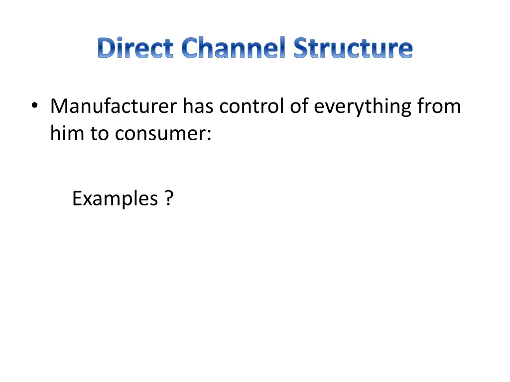 direct channel structure