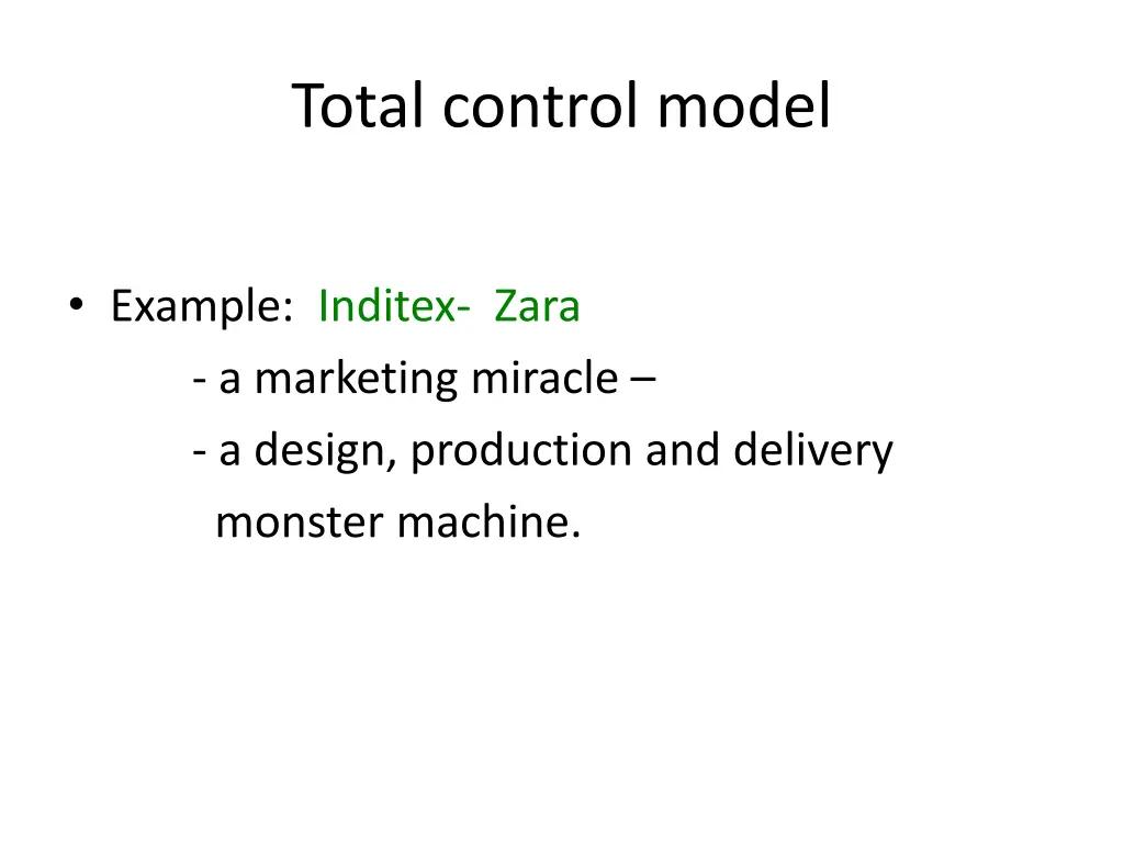 total control model