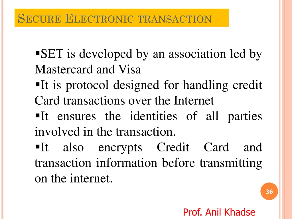 s ecure e lectronic transaction