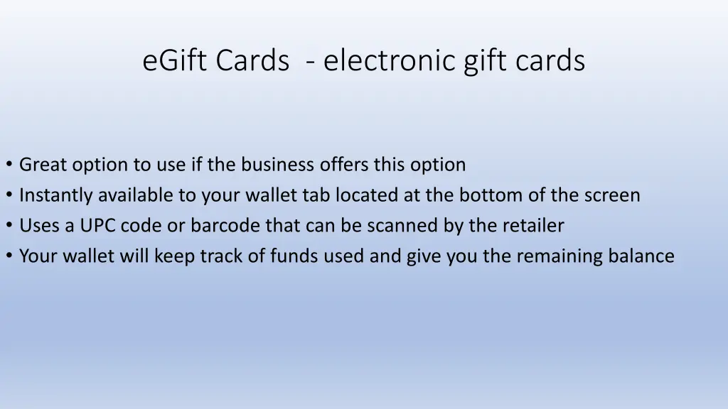 egift cards electronic gift cards