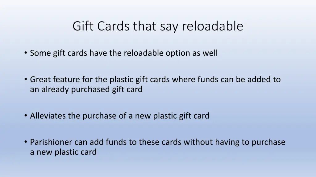 gift cards that say reloadable