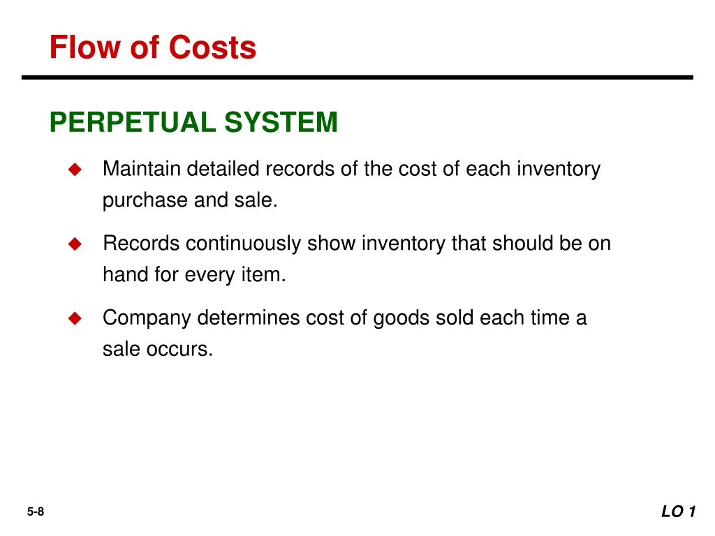 flow of costs 1