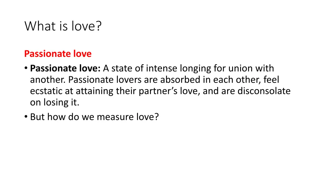 what is love 1