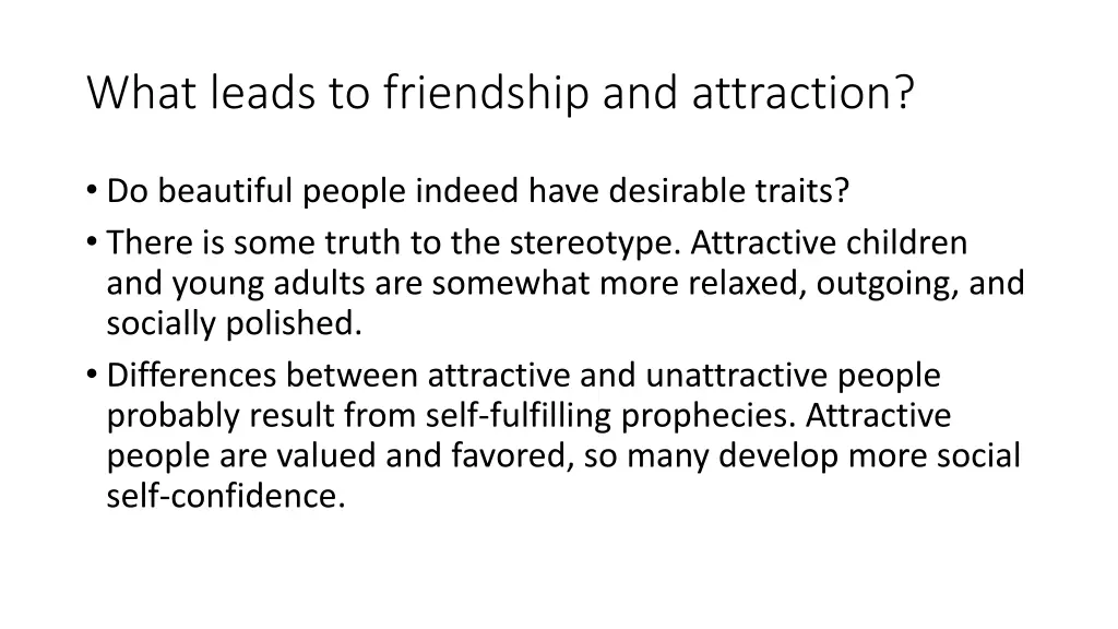 what leads to friendship and attraction 12