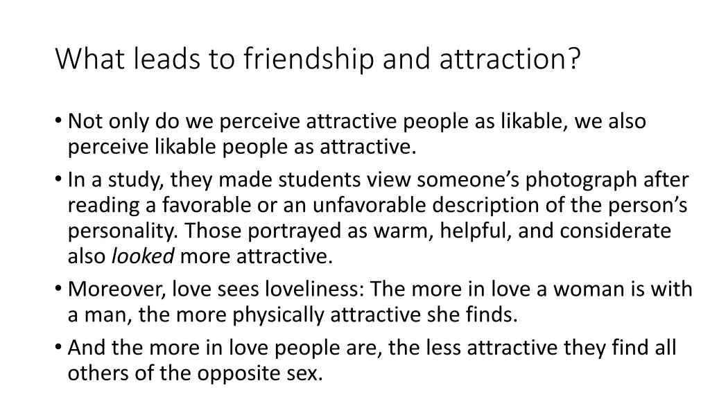 what leads to friendship and attraction 17