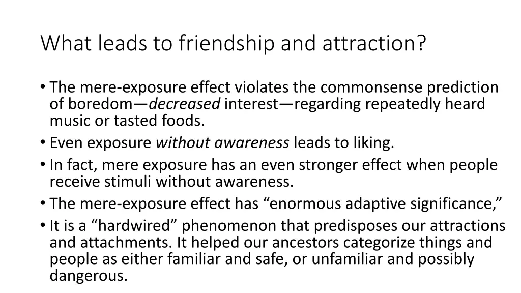 what leads to friendship and attraction 4