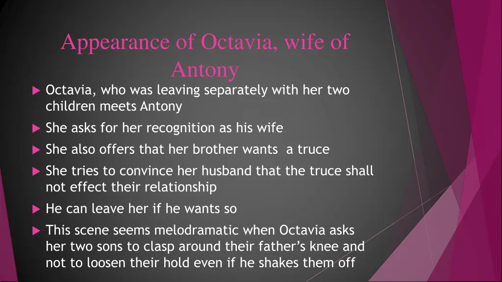 appearance of octavia wife of antony octavia