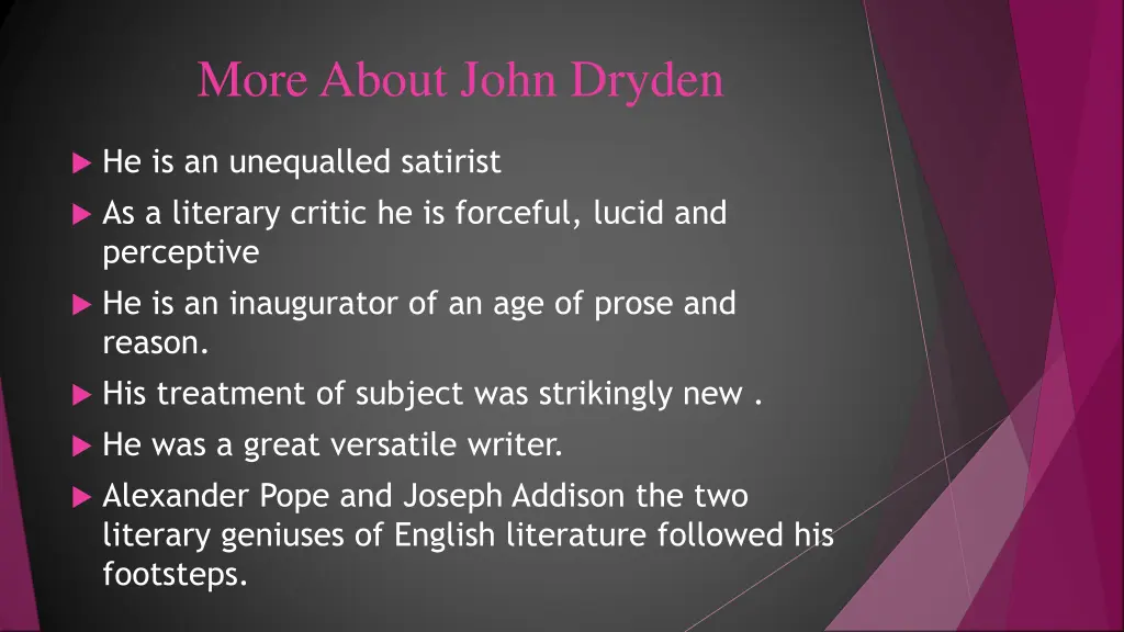 more about john dryden