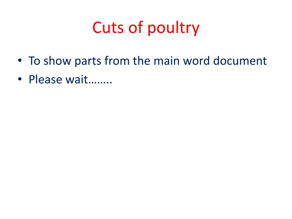 cuts of poultry 1