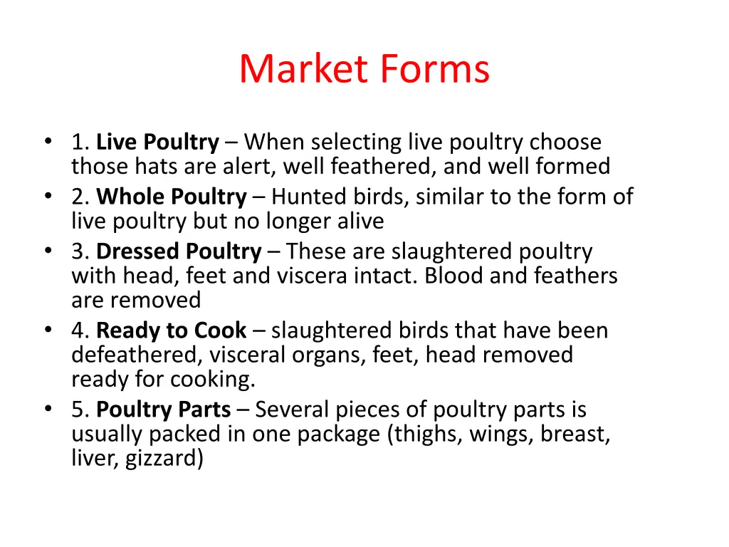 market forms