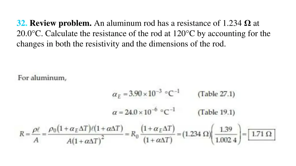 32 review problem an aluminum