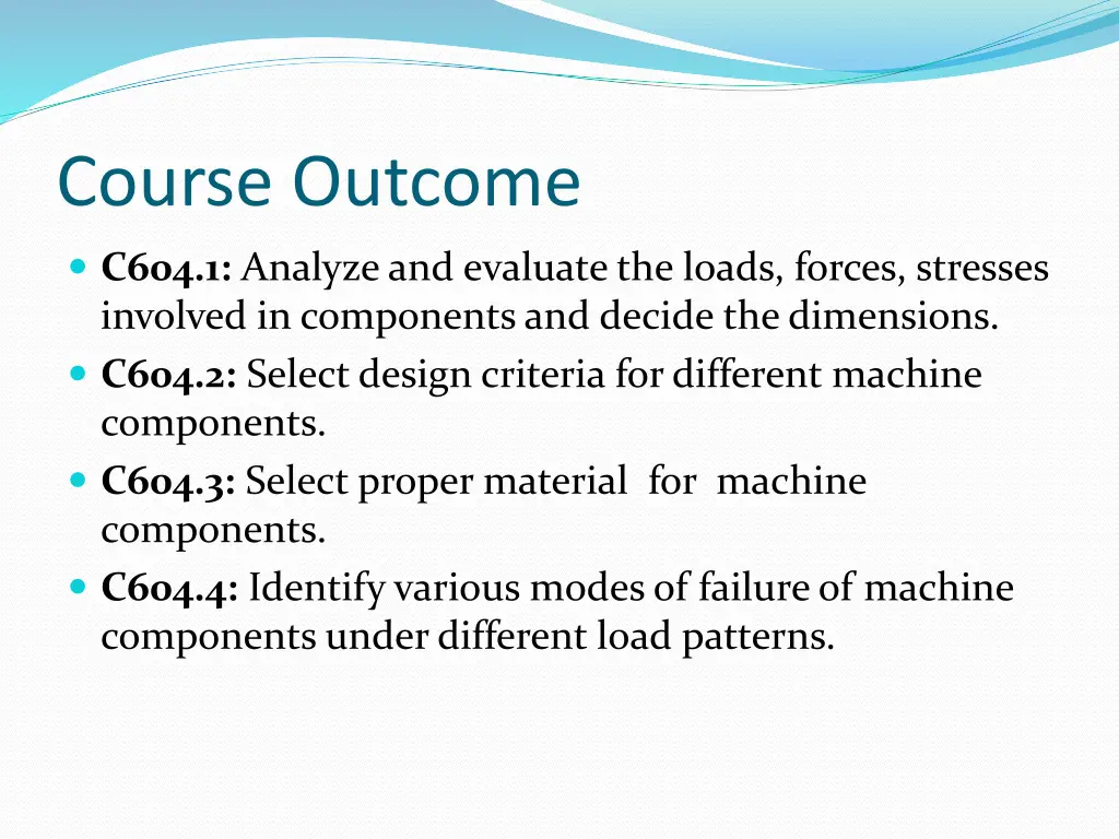 course outcome