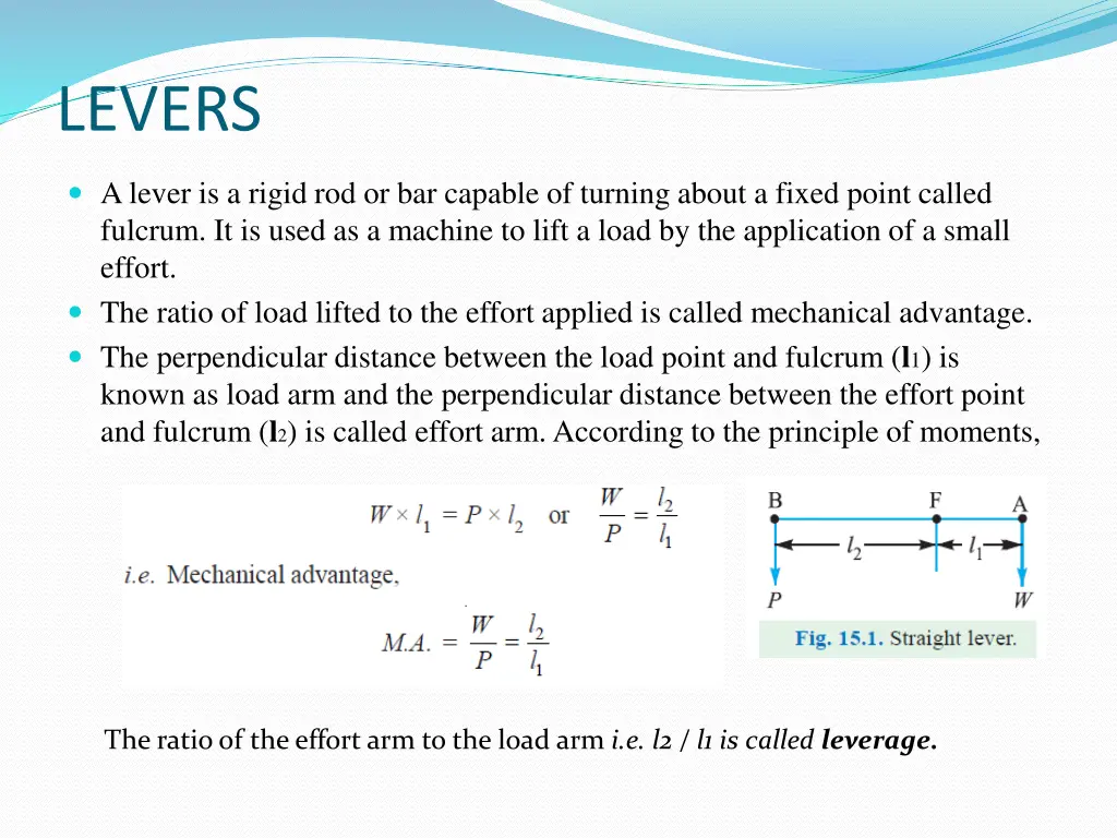 levers