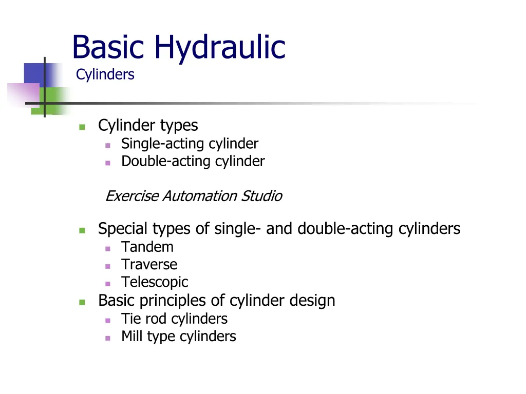 basic hydraulic cylinders 1