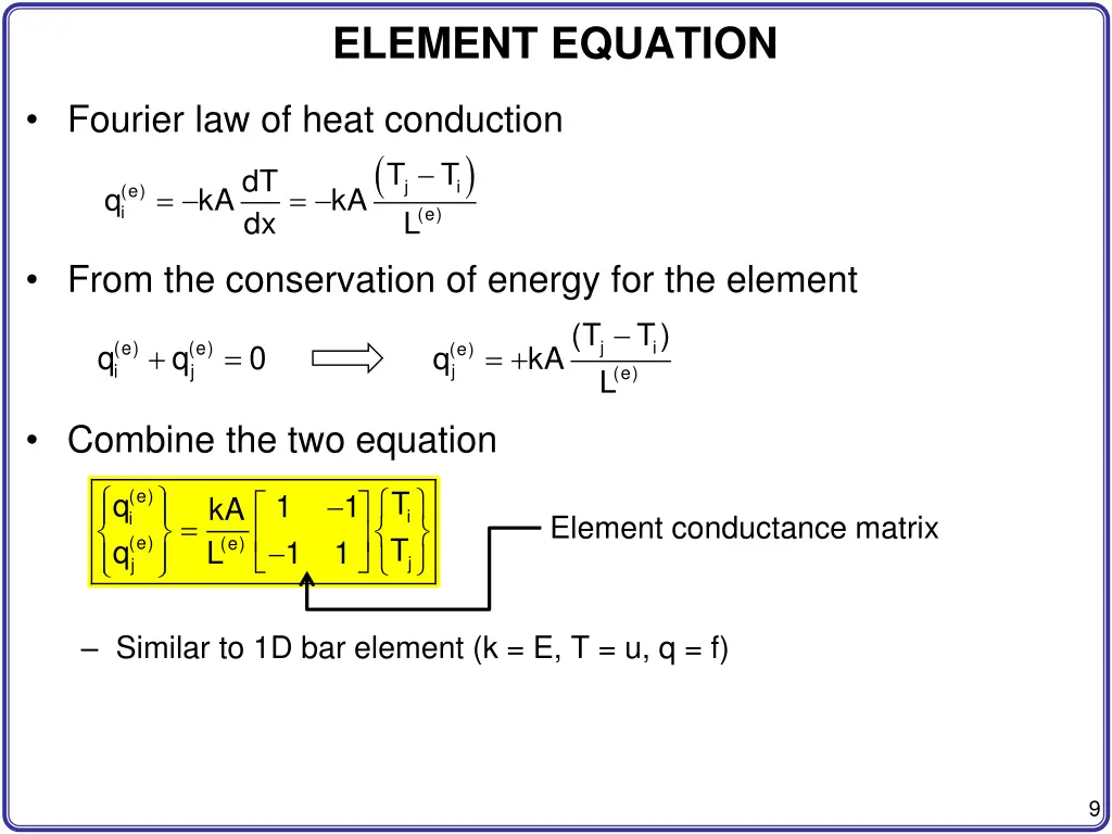 element equation