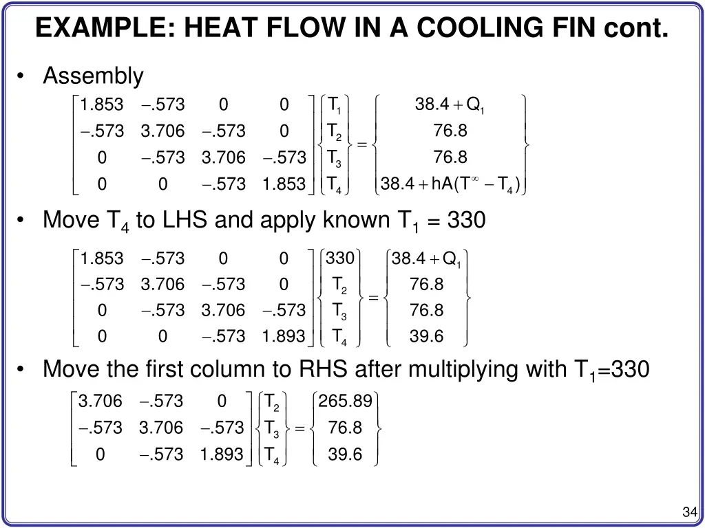 example heat flow in a cooling fin cont 1