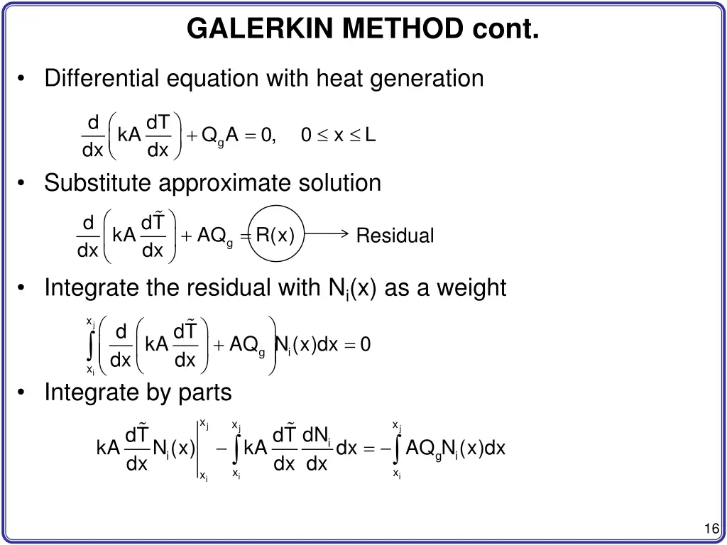 galerkin method cont