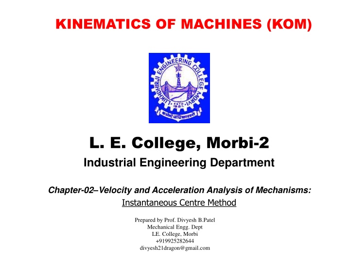 kinematics of machines kom