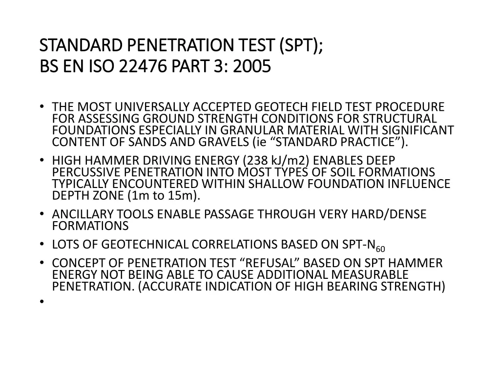 standard penetration test spt standard