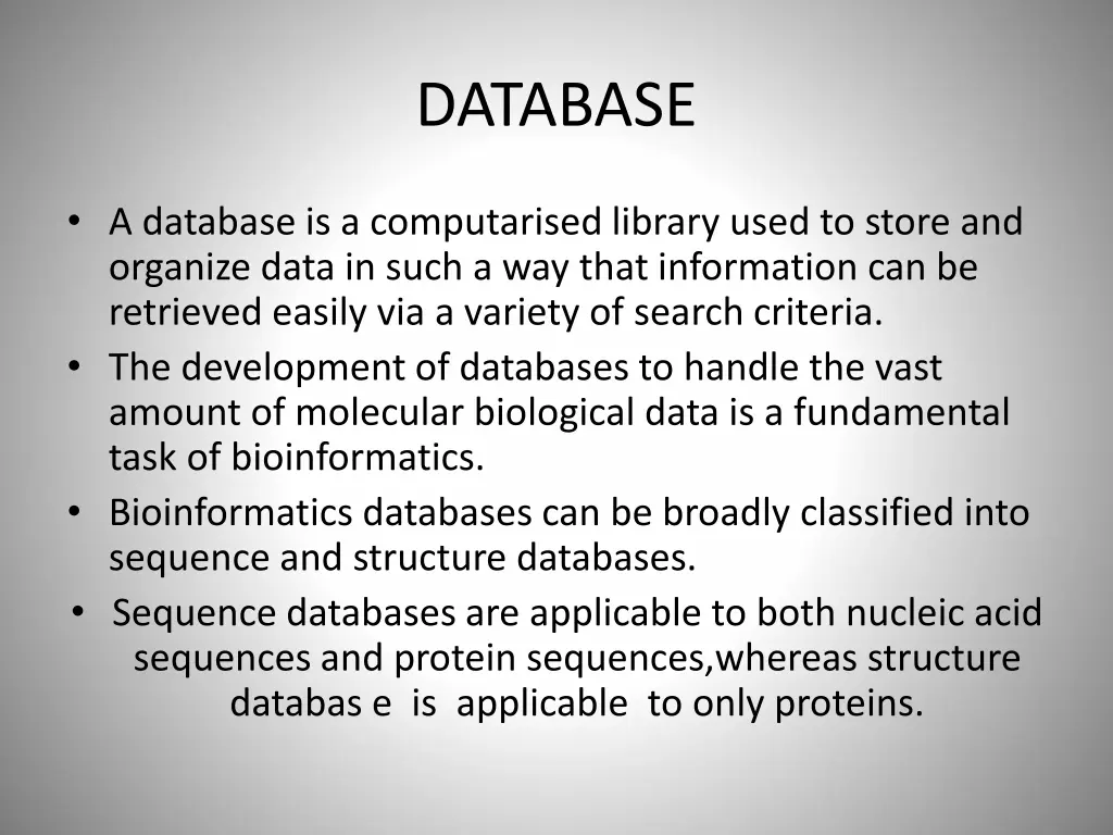 database