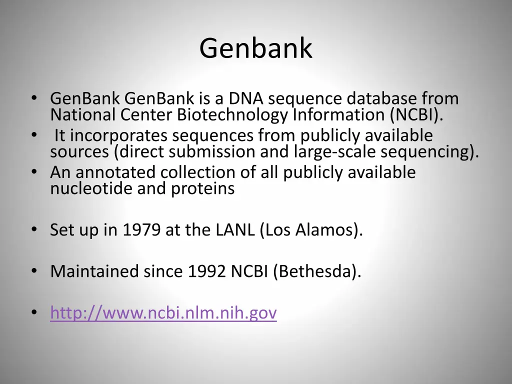 genbank 1