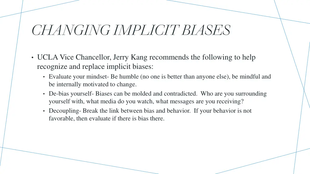 changing implicit biases