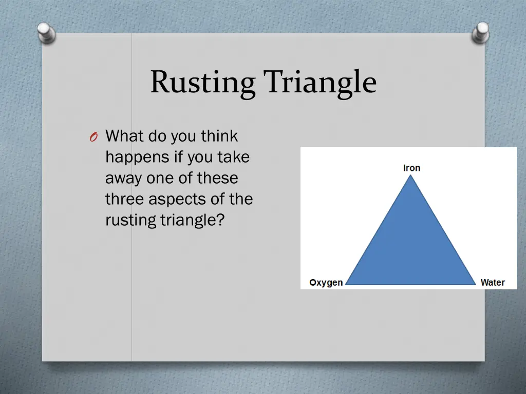 rusting triangle