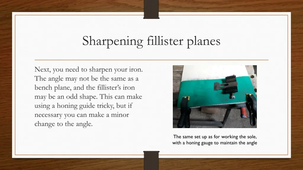 sharpening fillister planes