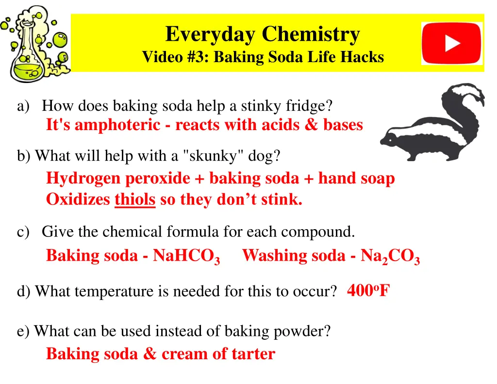 everyday chemistry video 3 baking soda life hacks