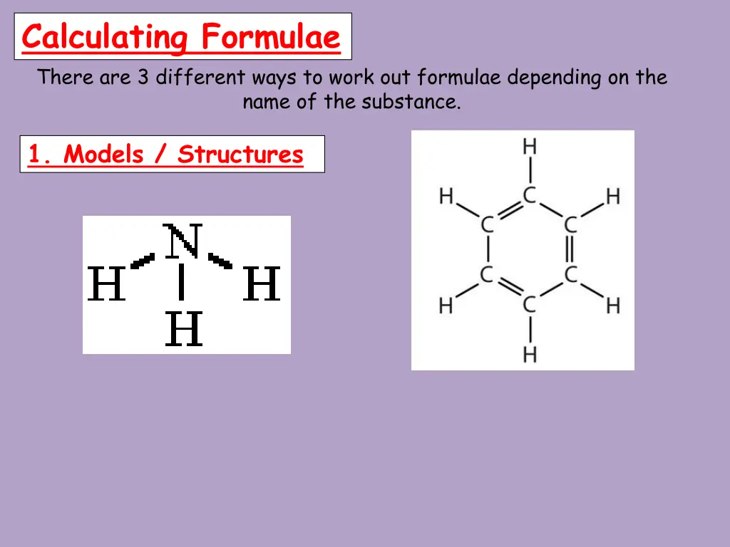 calculating formulae