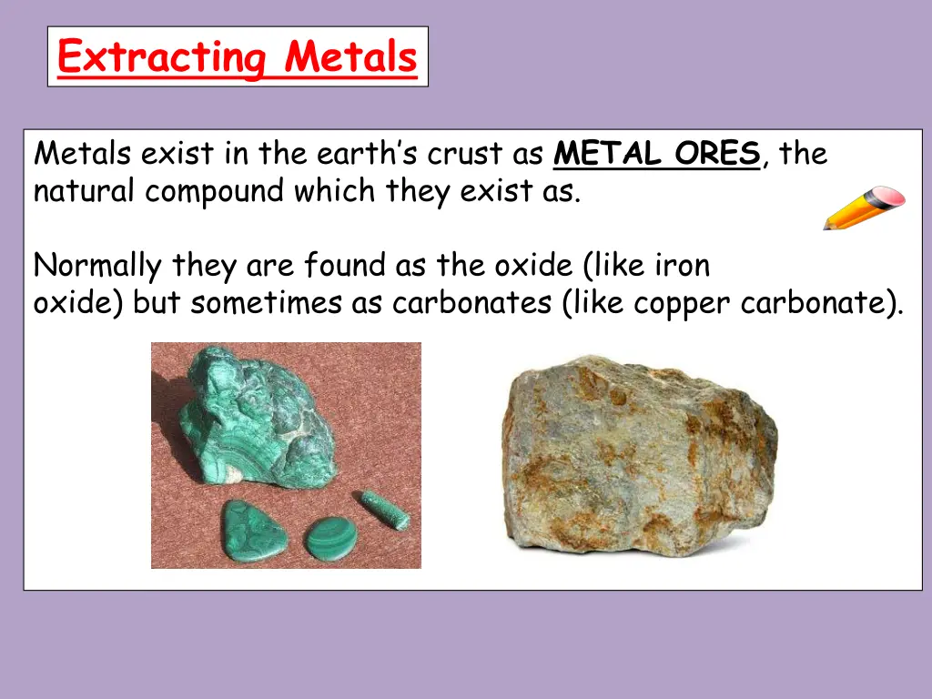 extracting metals