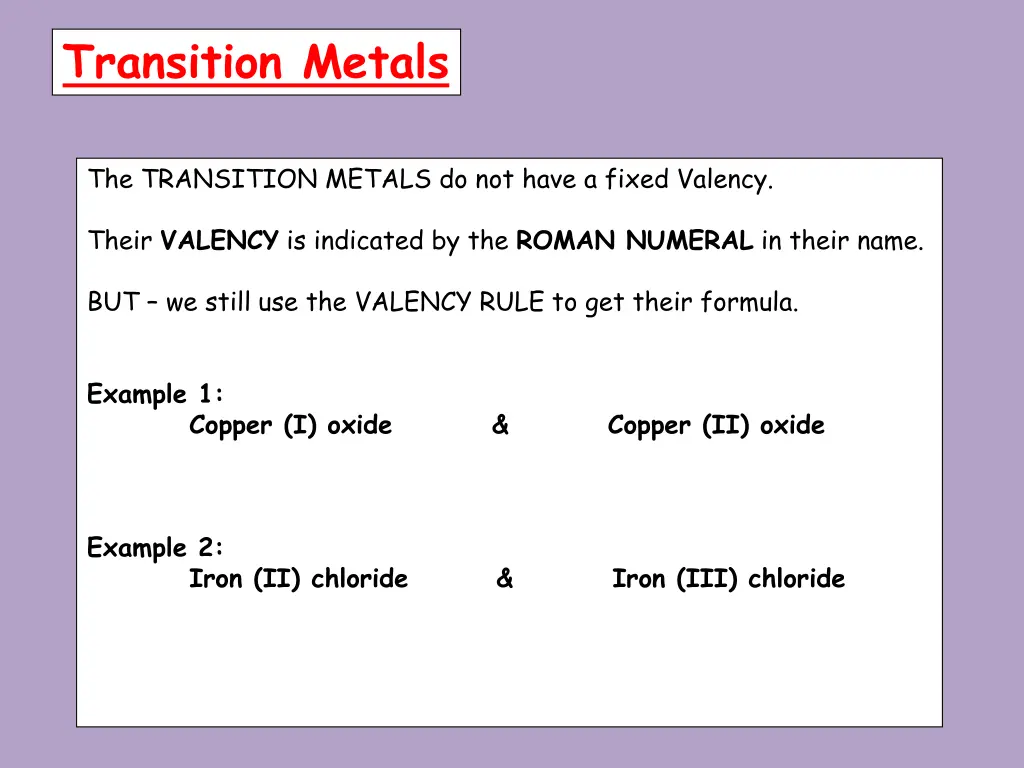 transition metals