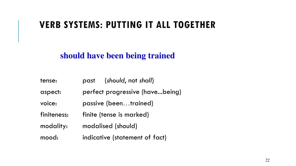 verb systems putting it all together 1