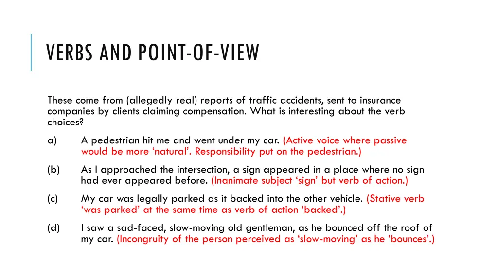 verbs and point of view 2