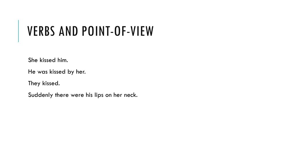 verbs and point of view