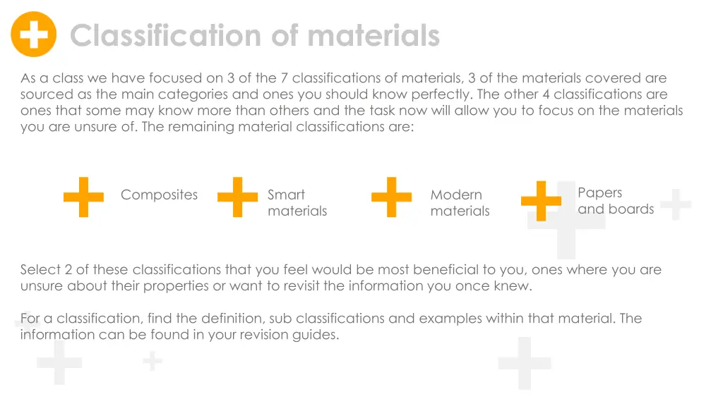 classification of materials 1