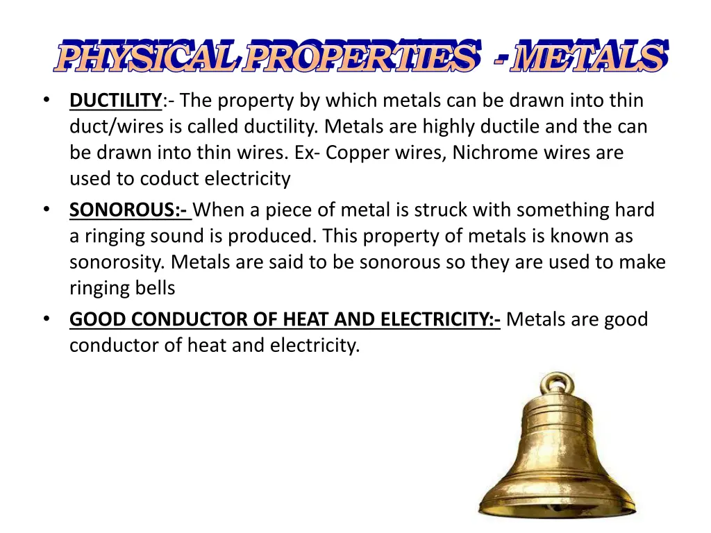 physical properties metals ductility the property