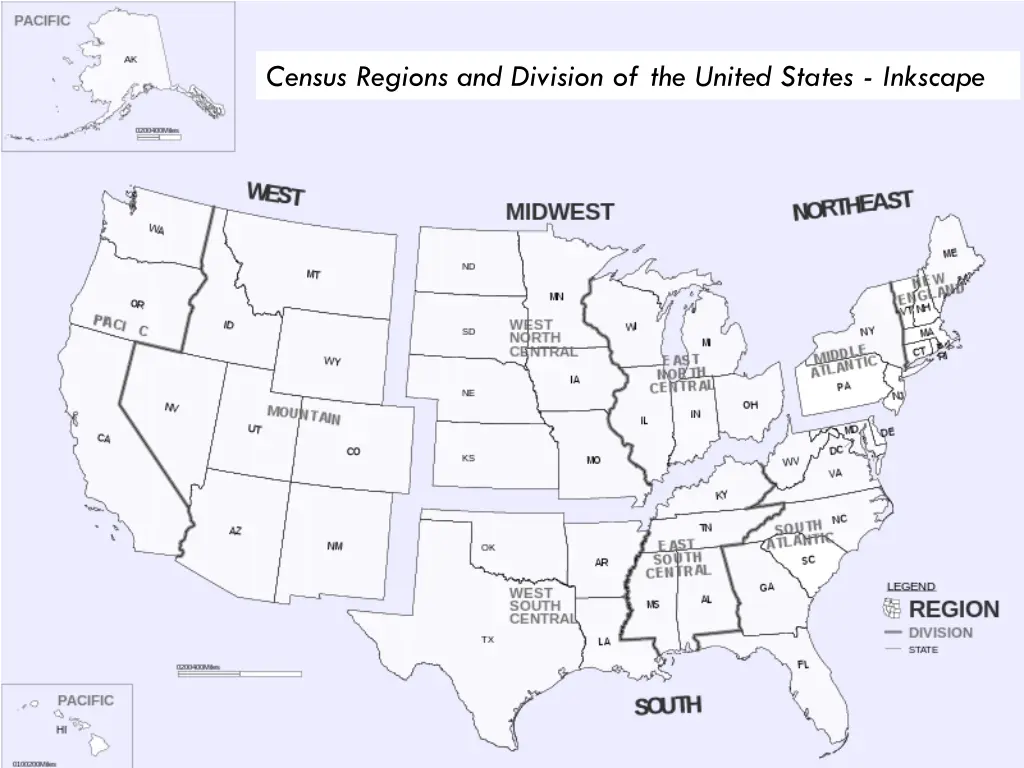 census regions and division of the united states