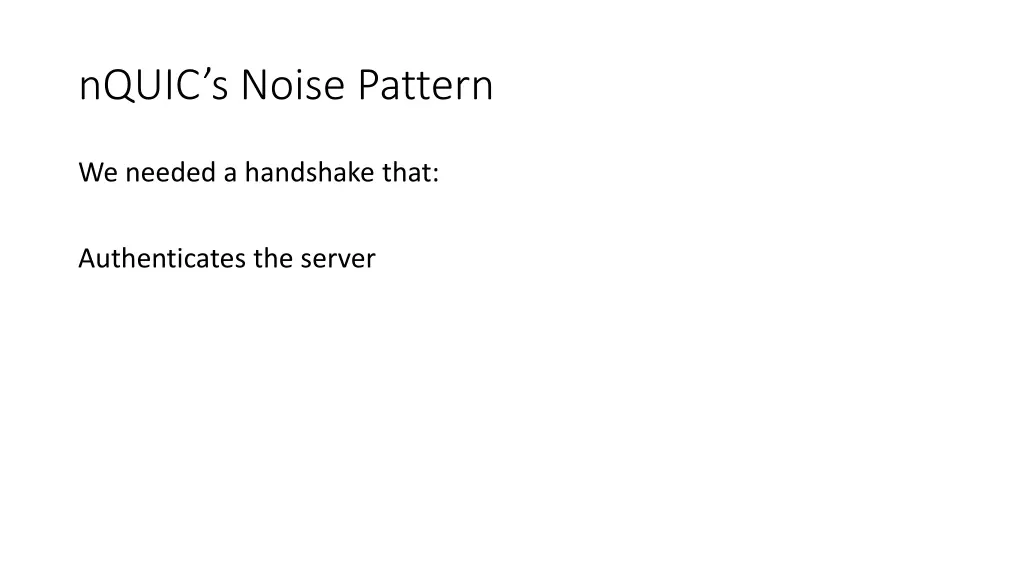 nquic s noise pattern 1