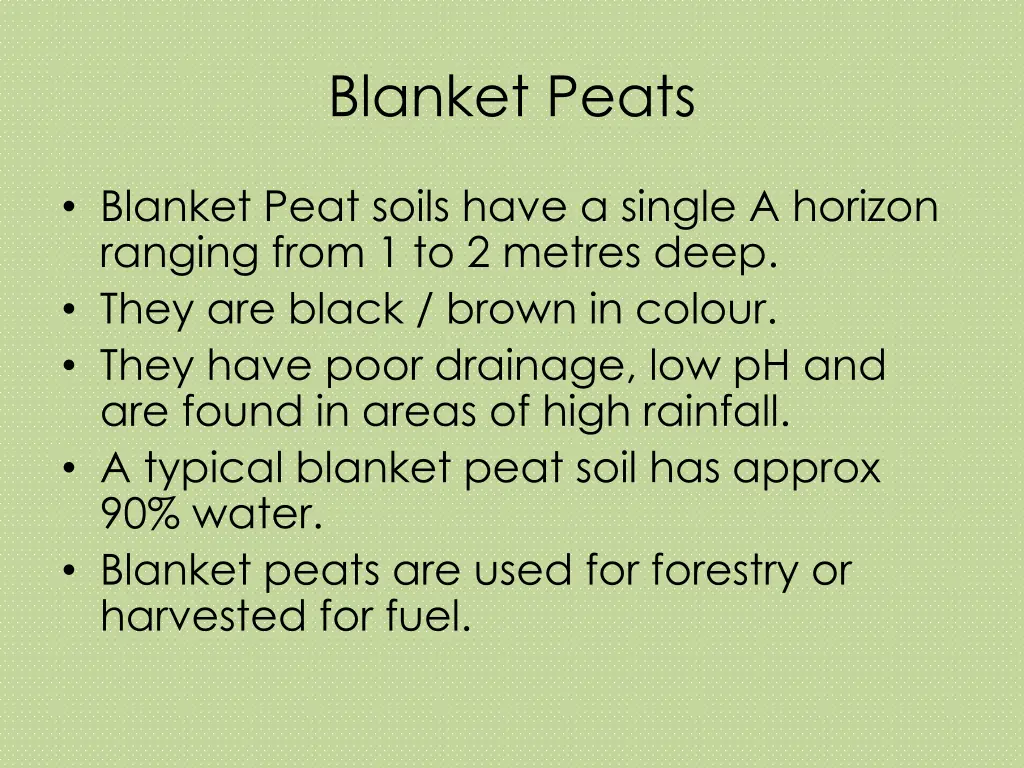 blanket peats