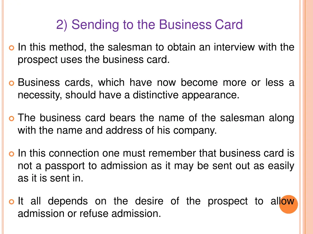 2 sending to the business card