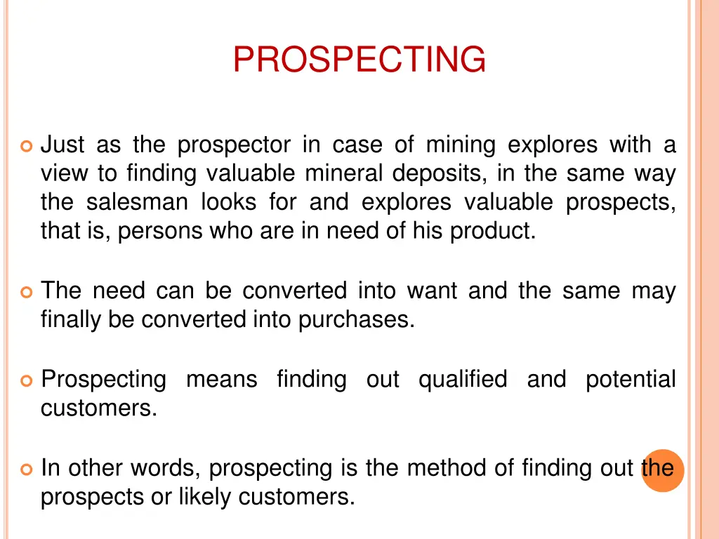 prospecting